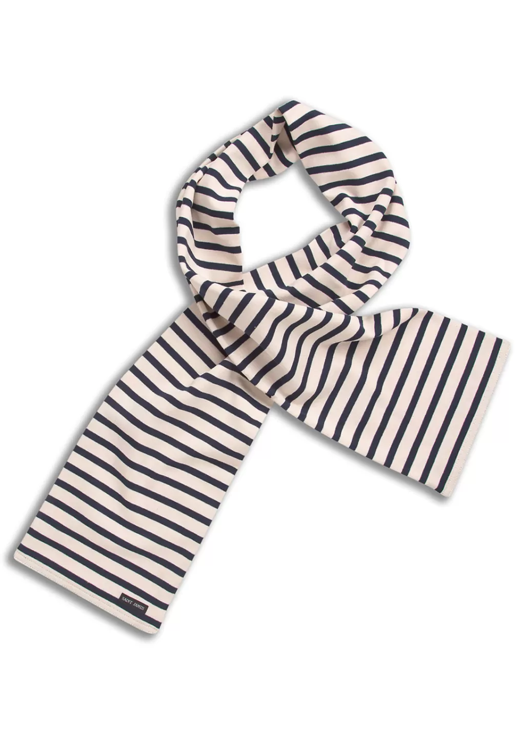 Online Saint James Adam striped scarf Ecru/marine