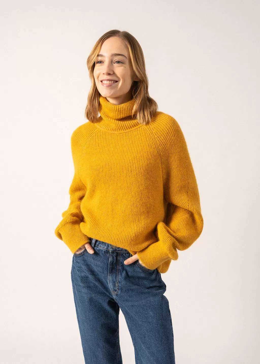 Best Saint James Albertville Alpaca Roll-neck Jumper Ambre