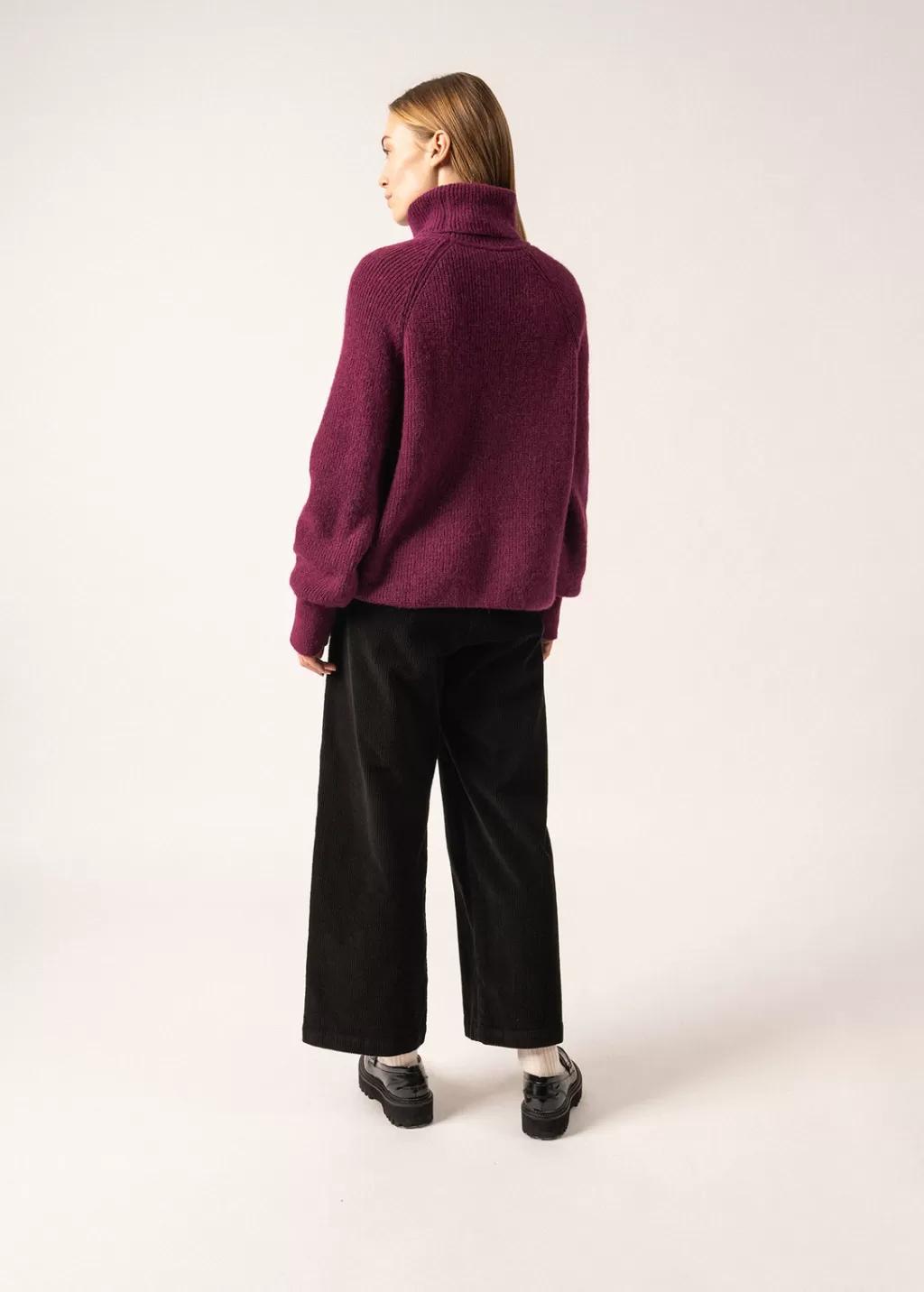 Outlet Saint James Albertville Alpaca Roll-neck Jumper Prune