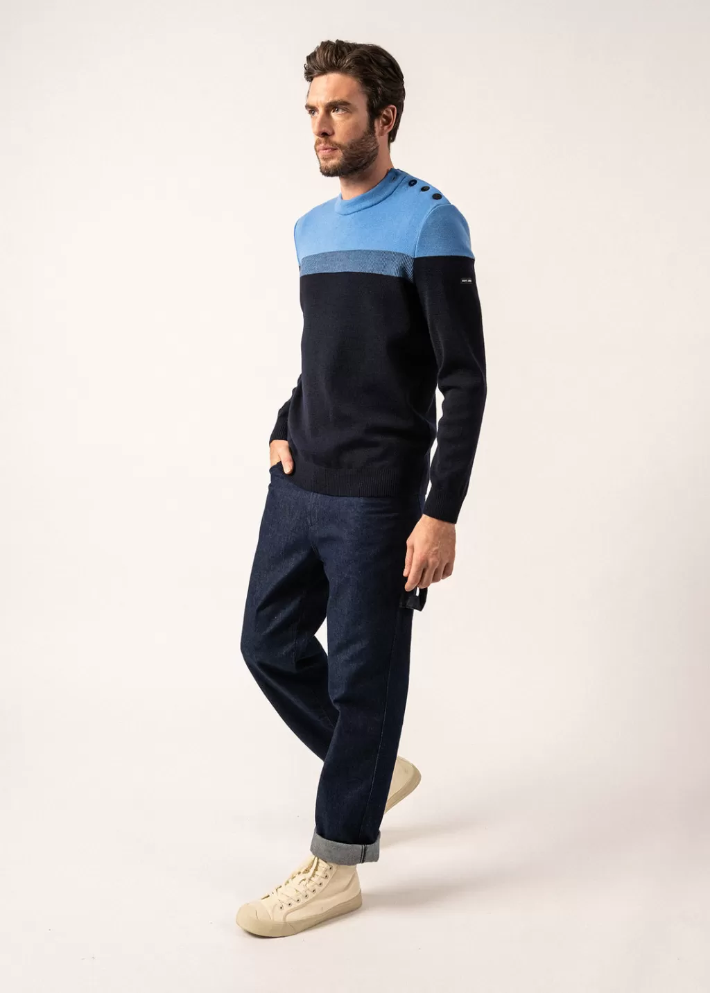 Best Saint James Aquitaine sailor jumper Marine/oxygene