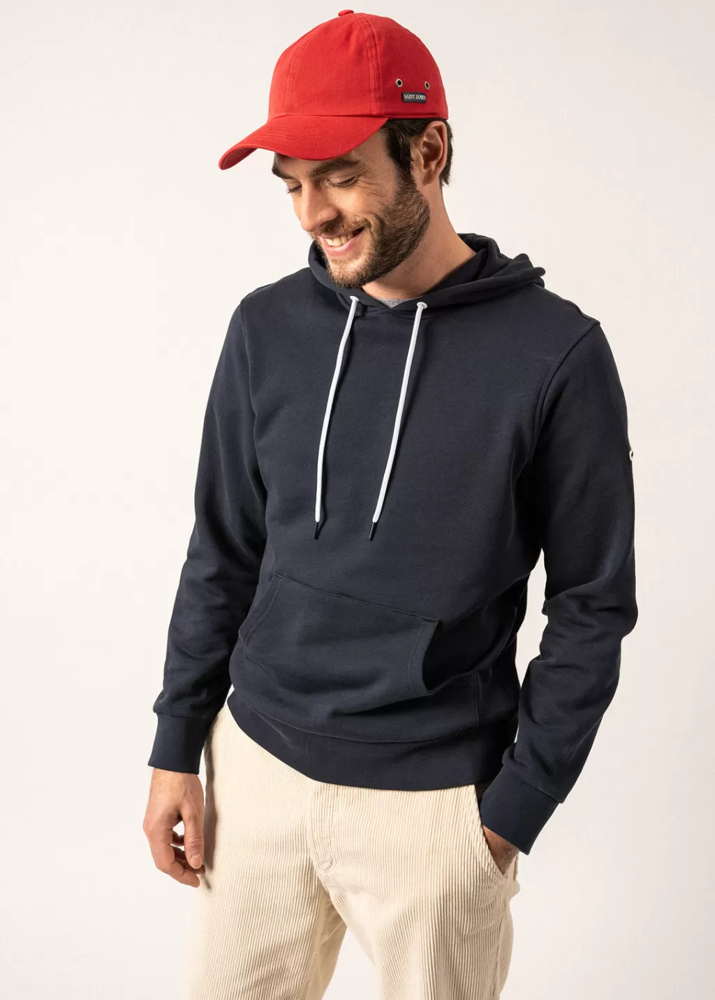 Best Sale Saint James Benji hooded sweatshirt Amiral