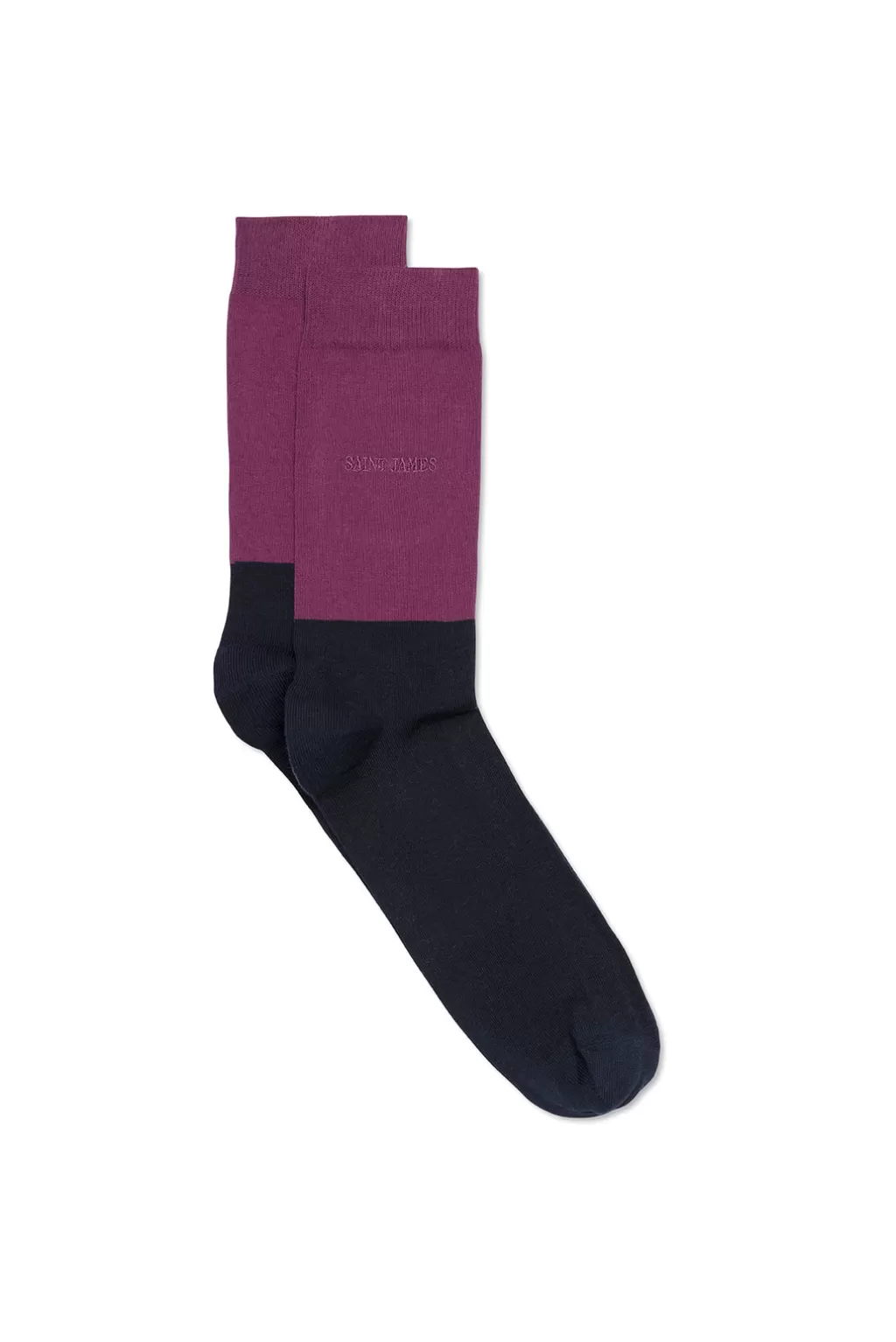 Fashion Saint James Bicolour socks Marine/prune