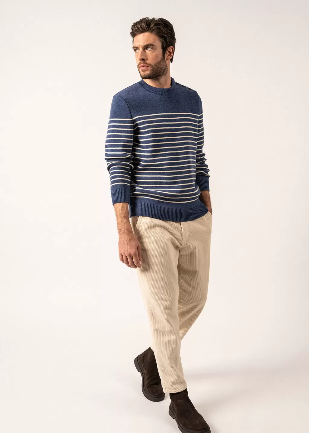 Sale Saint James Binic striped sailor jumper Jean/ecru/marine