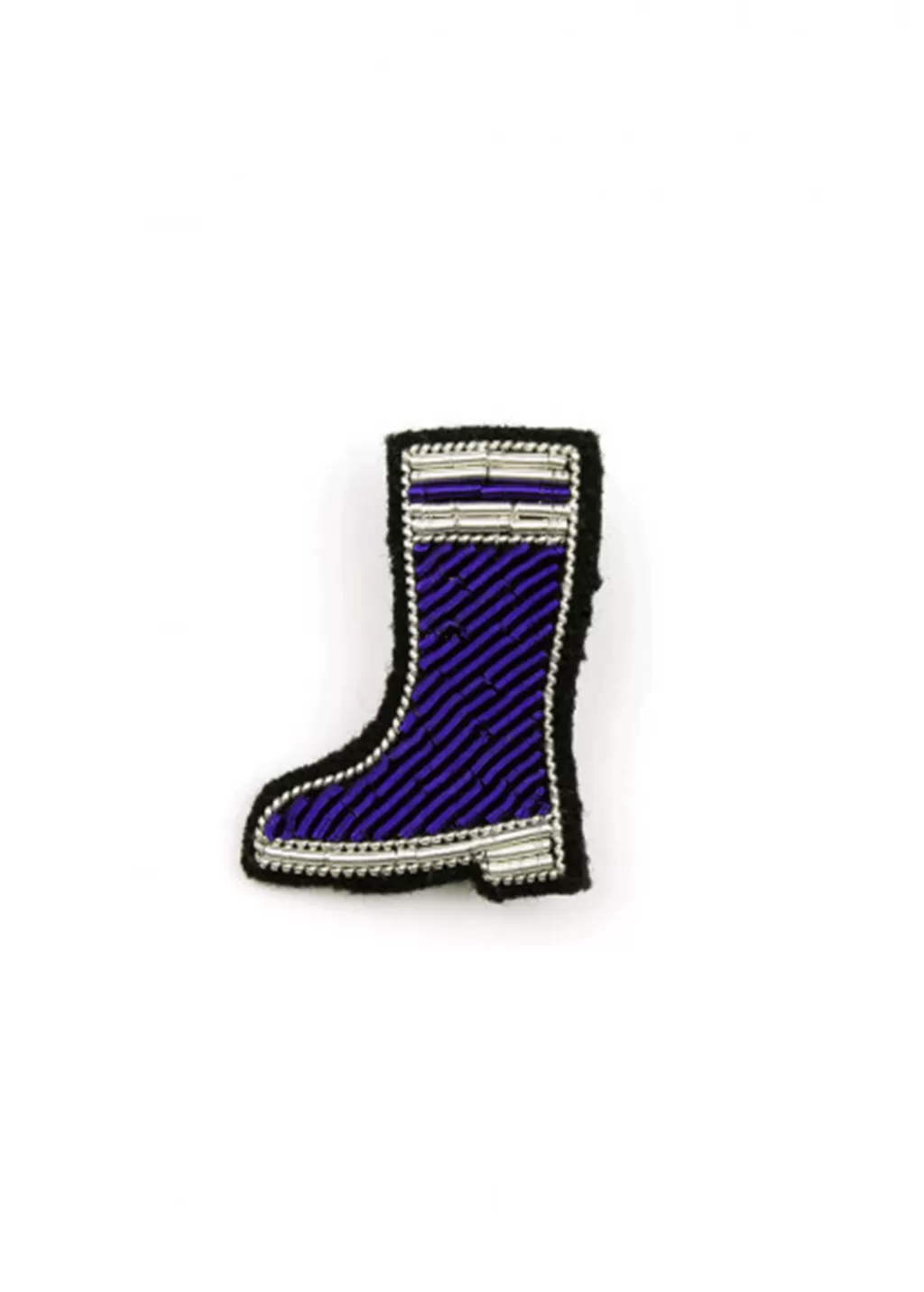 Cheap Saint James Boot embroidered brooch Bleu/blanc