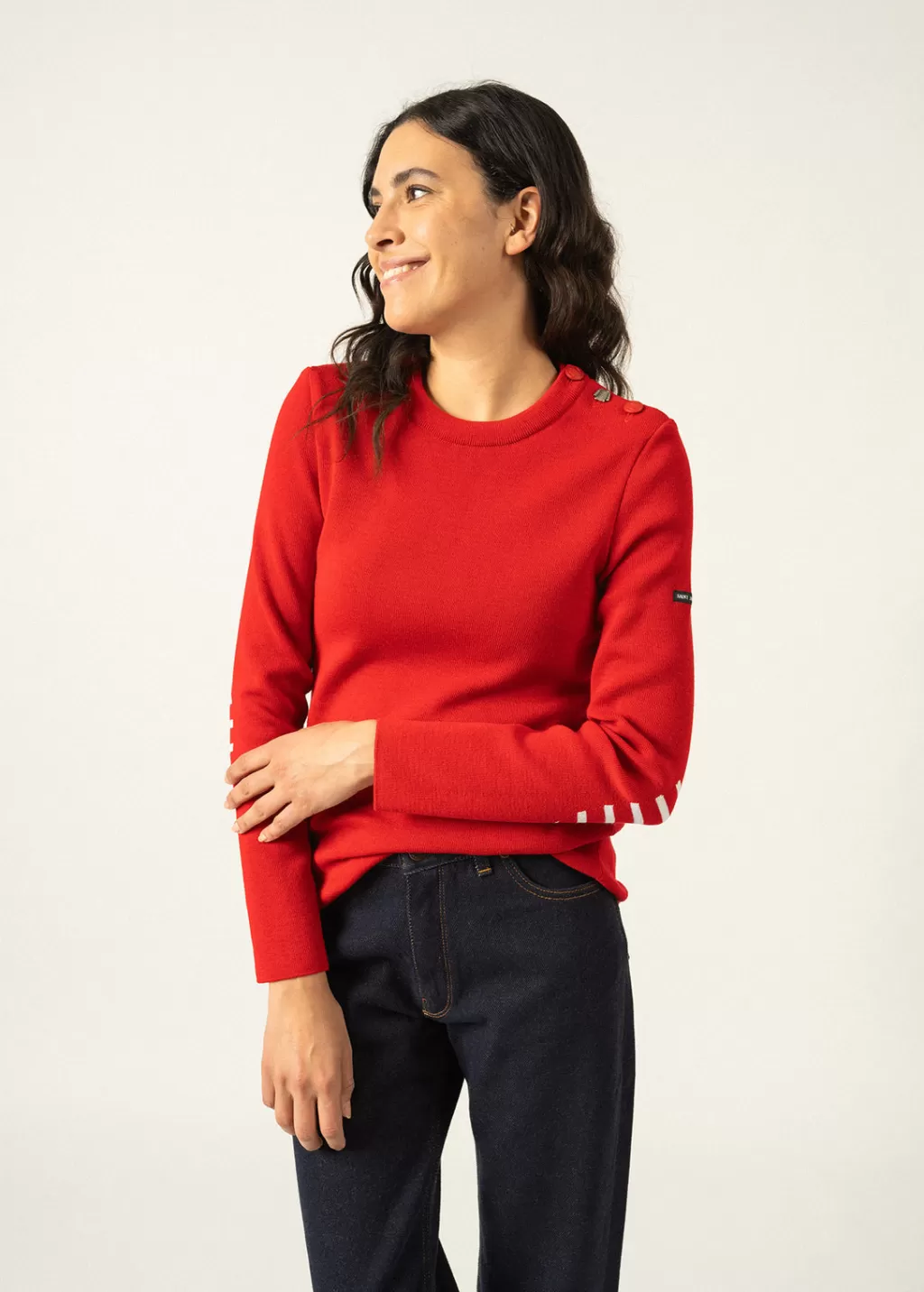 Flash Sale Saint James Bregançon plain sailor jumper Tulipe