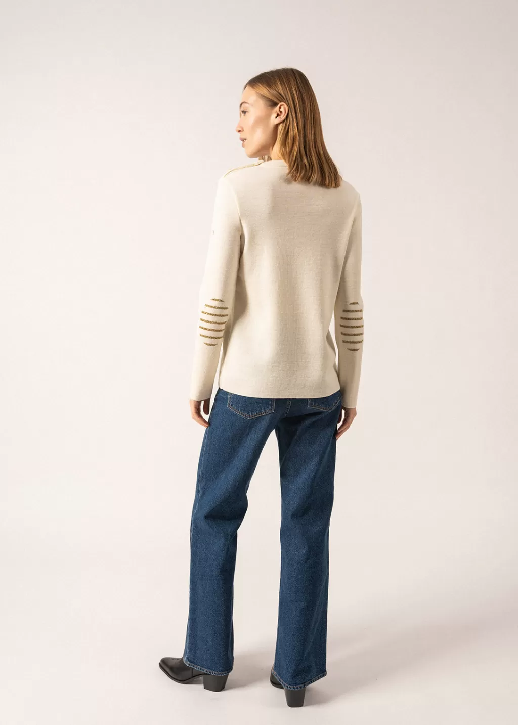 New Saint James Bregançon plain sailor jumper Ecume