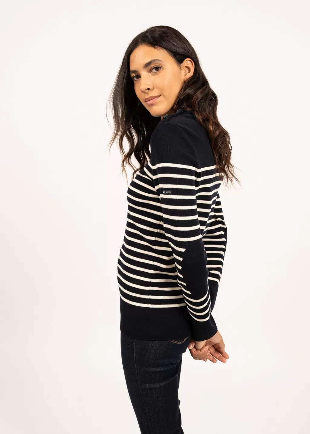 Discount Saint James Bregançon striped sailor jumper Navy/ecume