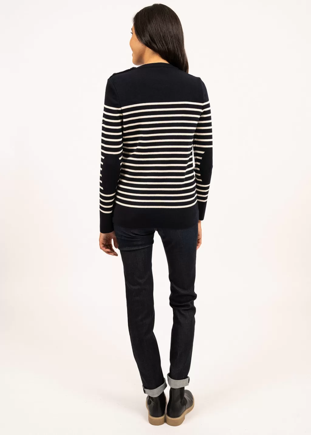 Discount Saint James Bregançon striped sailor jumper Navy/ecume