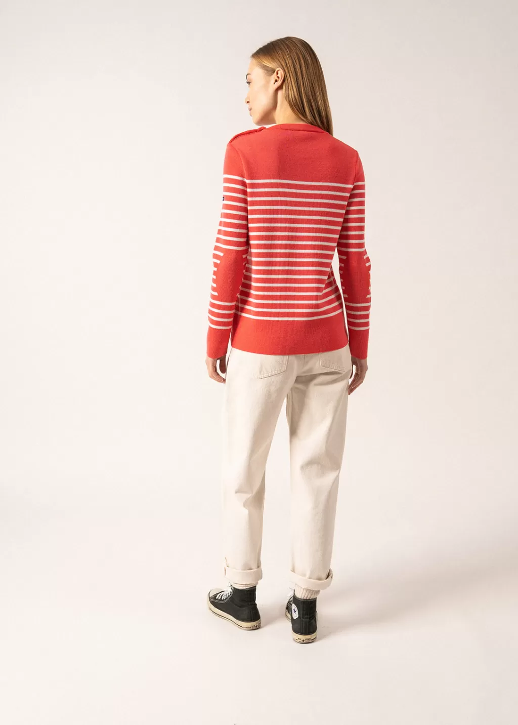 Flash Sale Saint James Bregançon striped sailor jumper Doly/blanc