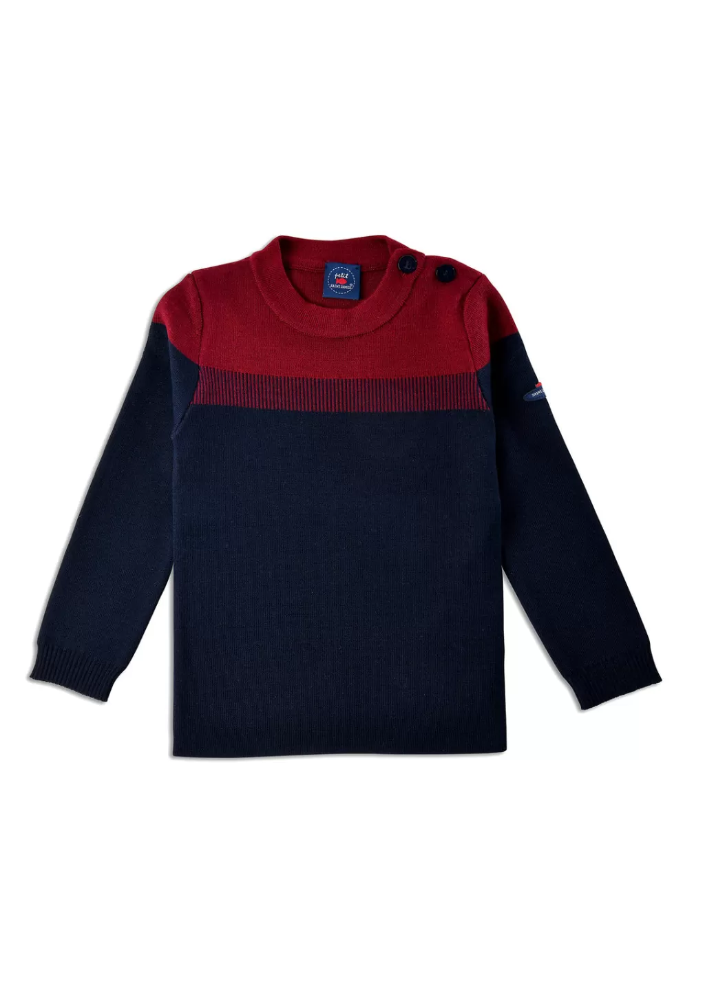 Flash Sale Saint James Bretagne sailor jumper for kids Marine/persan