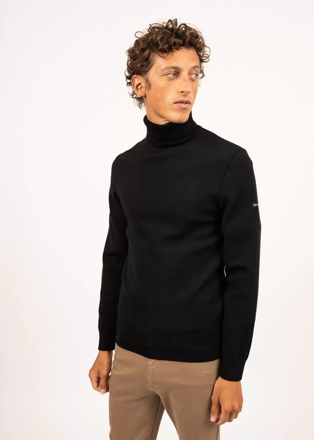 Cheap Saint James Bretagne turtleneck jumper Noir