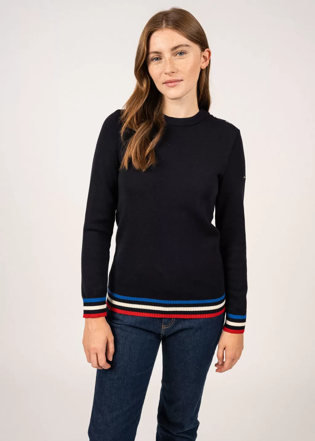 Best Sale Saint James Brégançon sailor jumper Navy