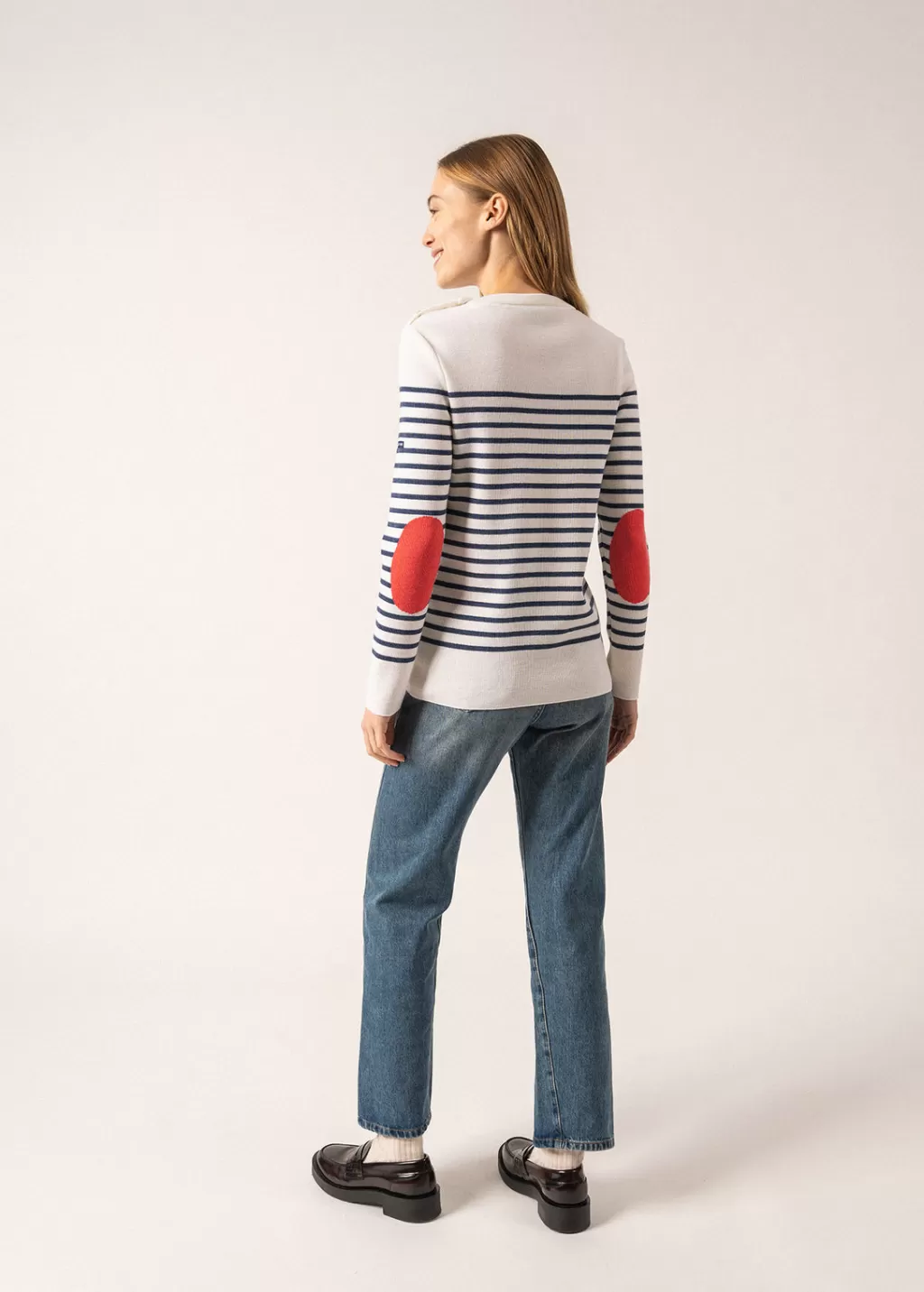 Fashion Saint James Brégançon striped sailor jumper Blanc/jean/doly