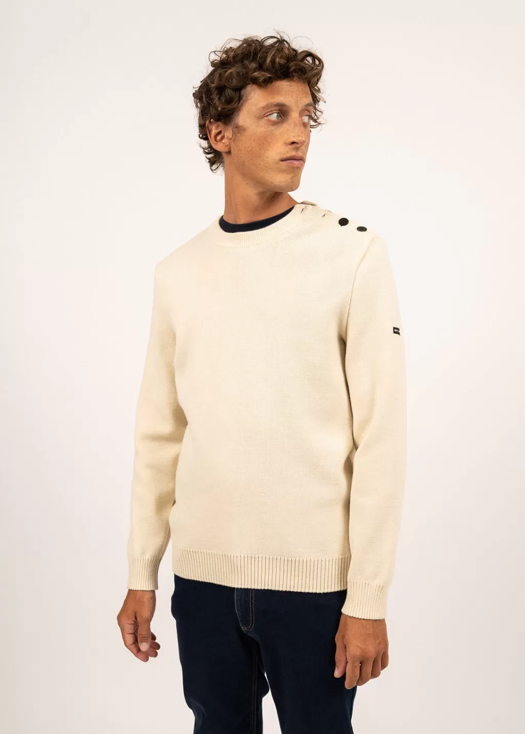 Best Sale Saint James Cancale sailor jumper Ecru