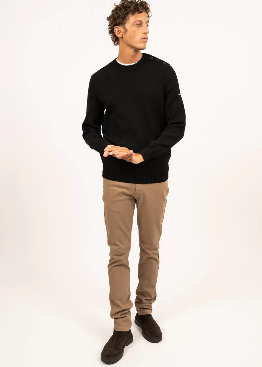 New Saint James Cancale sailor jumper Noir