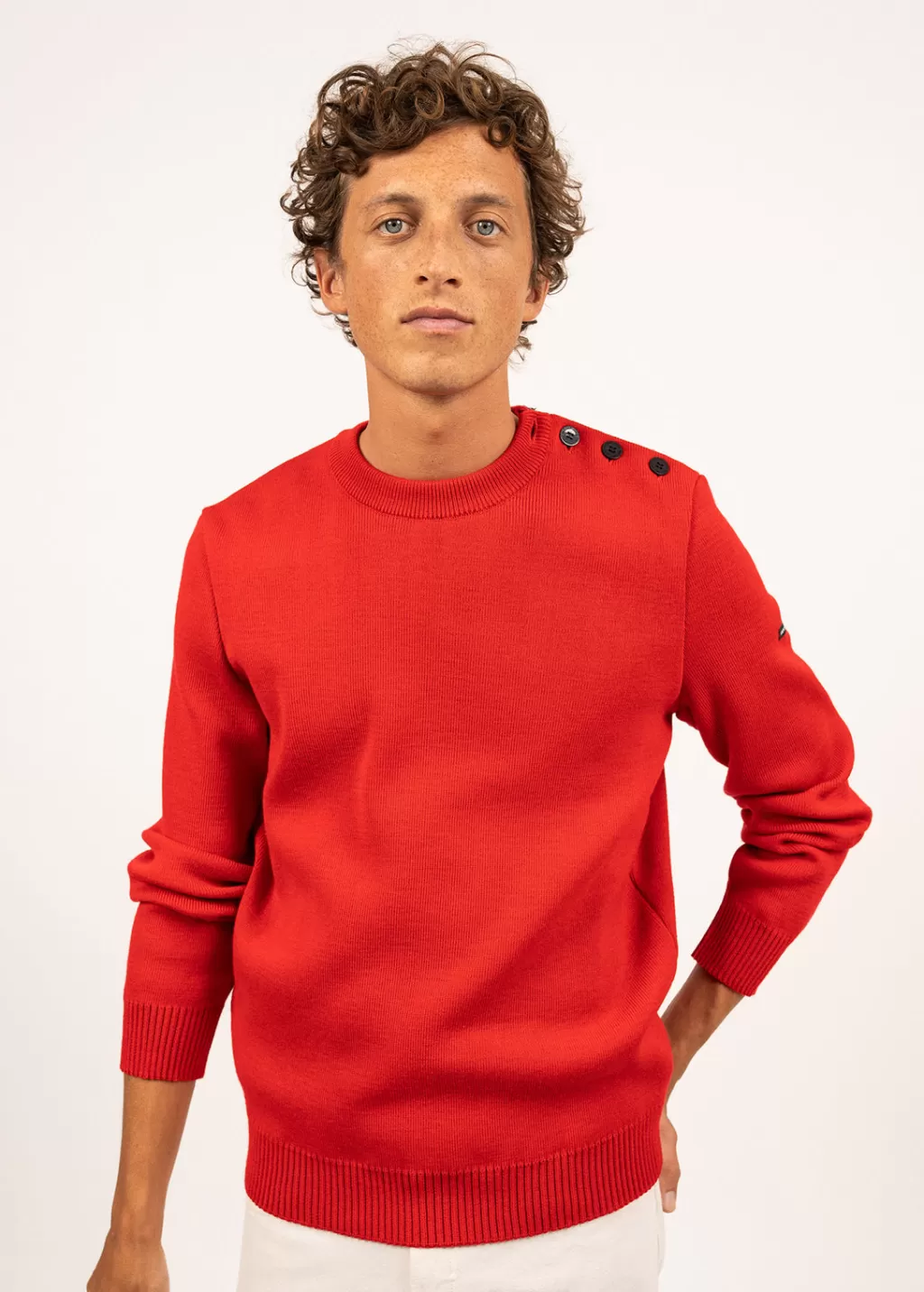 Cheap Saint James Cancale sailor jumper Rouge