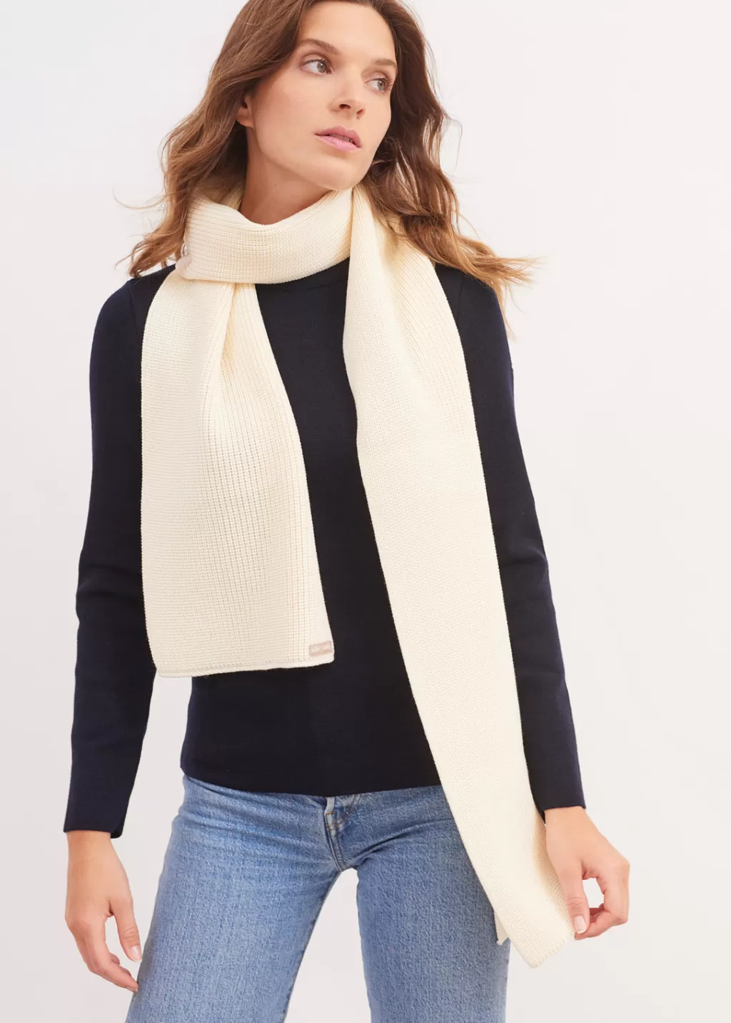 Best Sale Saint James Canoe scarf Ecume