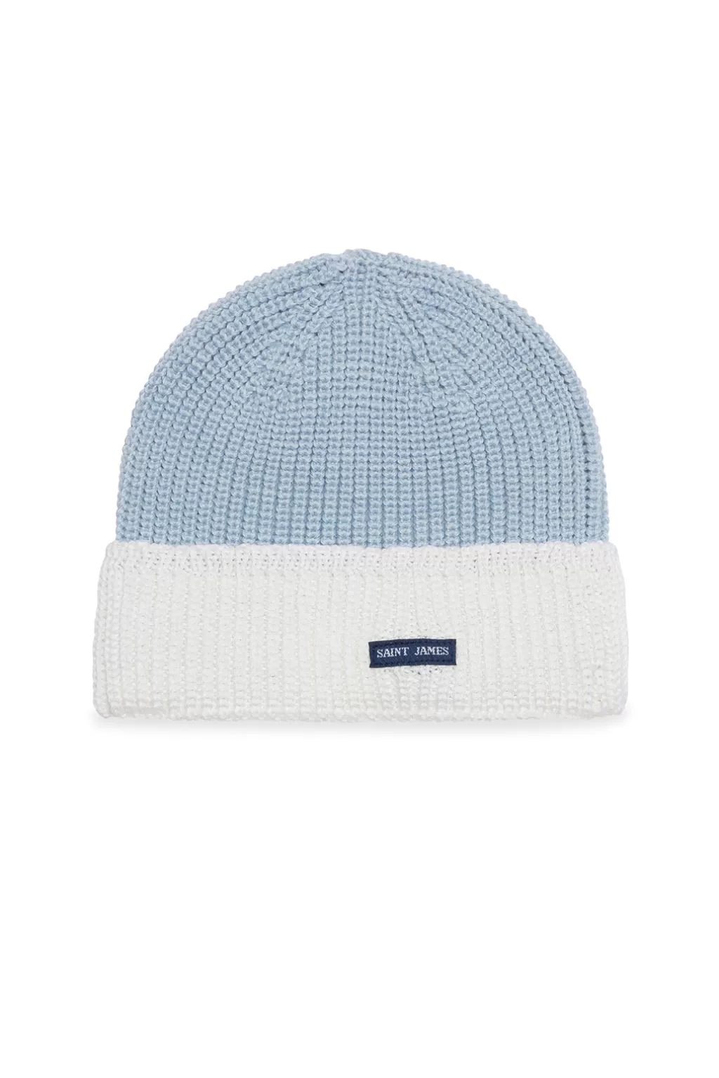 Sale Saint James Canot Two-tone Wool Beanie Cielchine/blanc