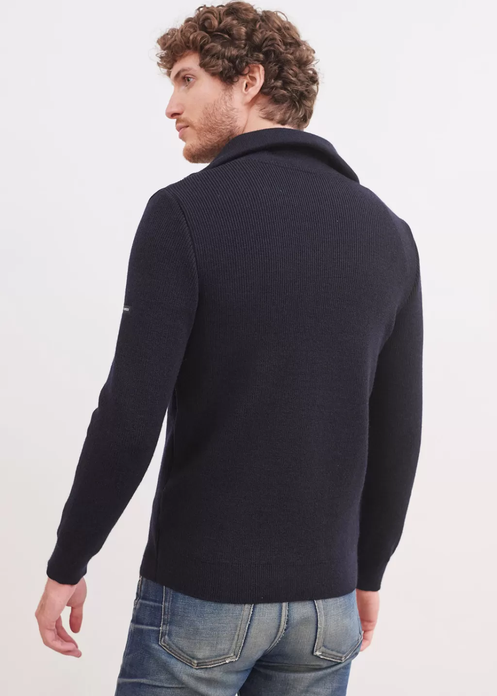 Cheap Saint James Cotentin trucker-style neck jumper Navy