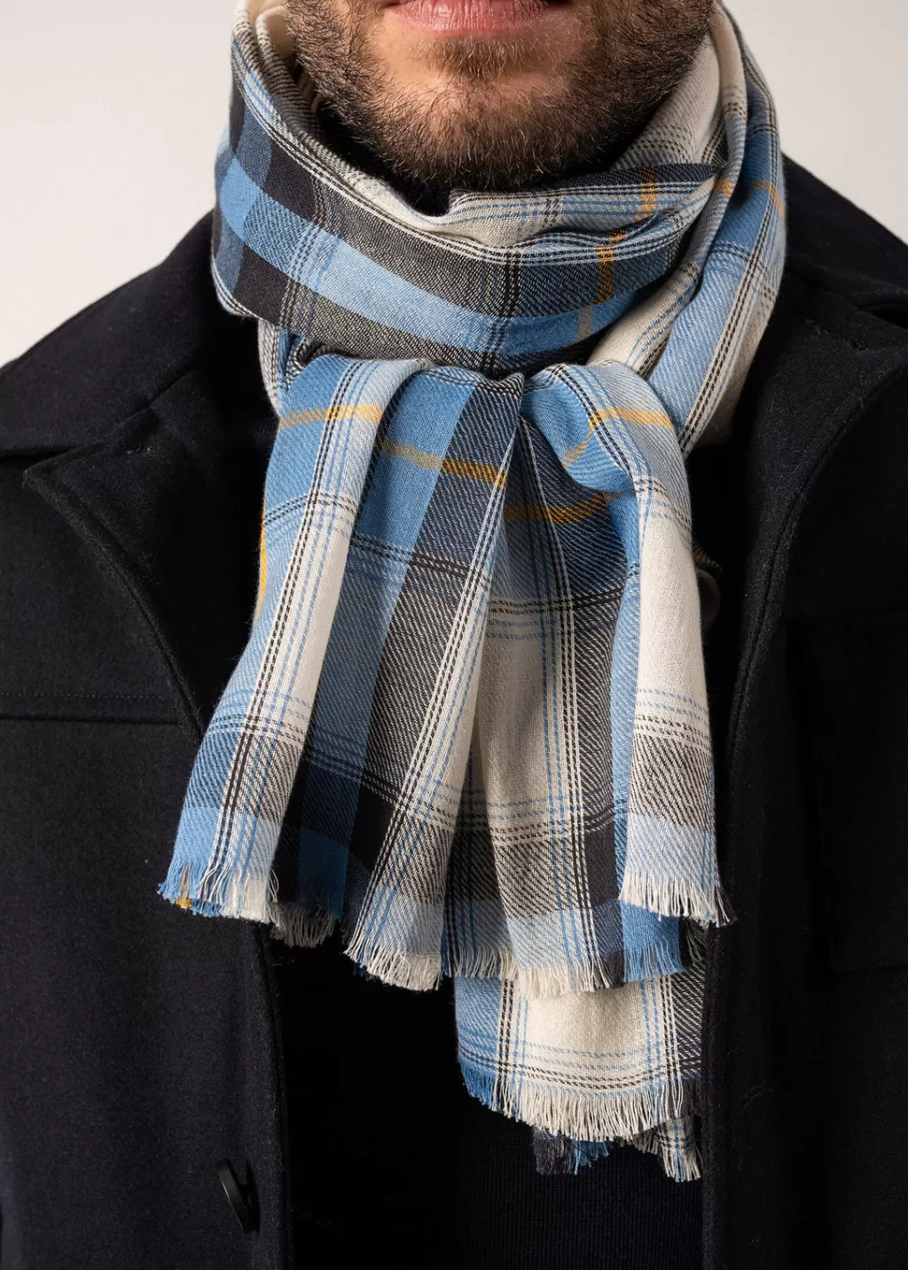 Best Saint James Cotton and Wool Scarf Oxygene/ecume