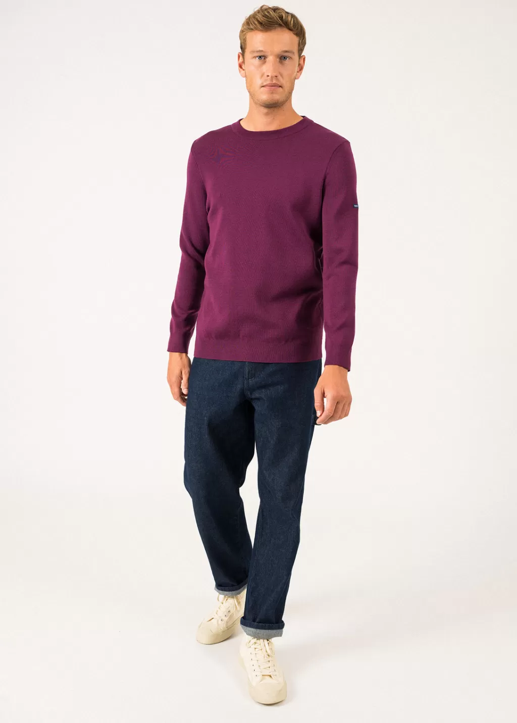 Cheap Saint James Cruiser round neck jumper Prune