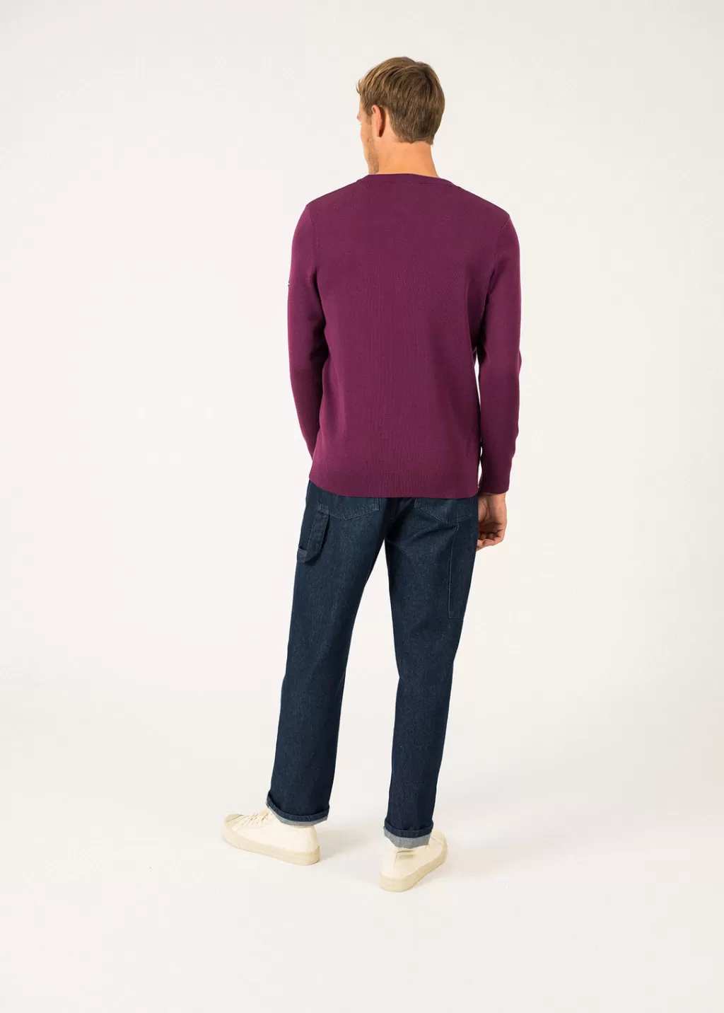 Cheap Saint James Cruiser round neck jumper Prune