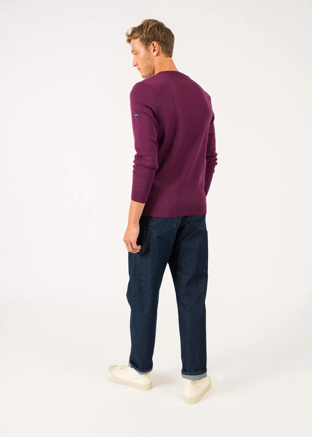 Store Saint James Cuirassé V neck jumper Prune