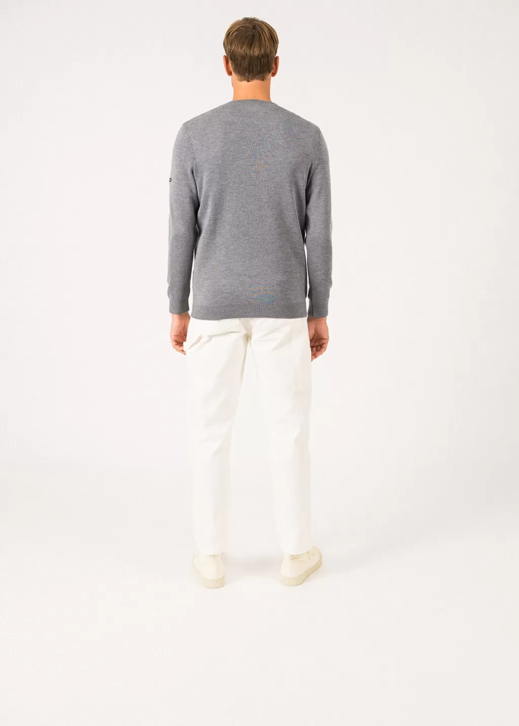 Store Saint James Cuirassé V neck jumper Gris