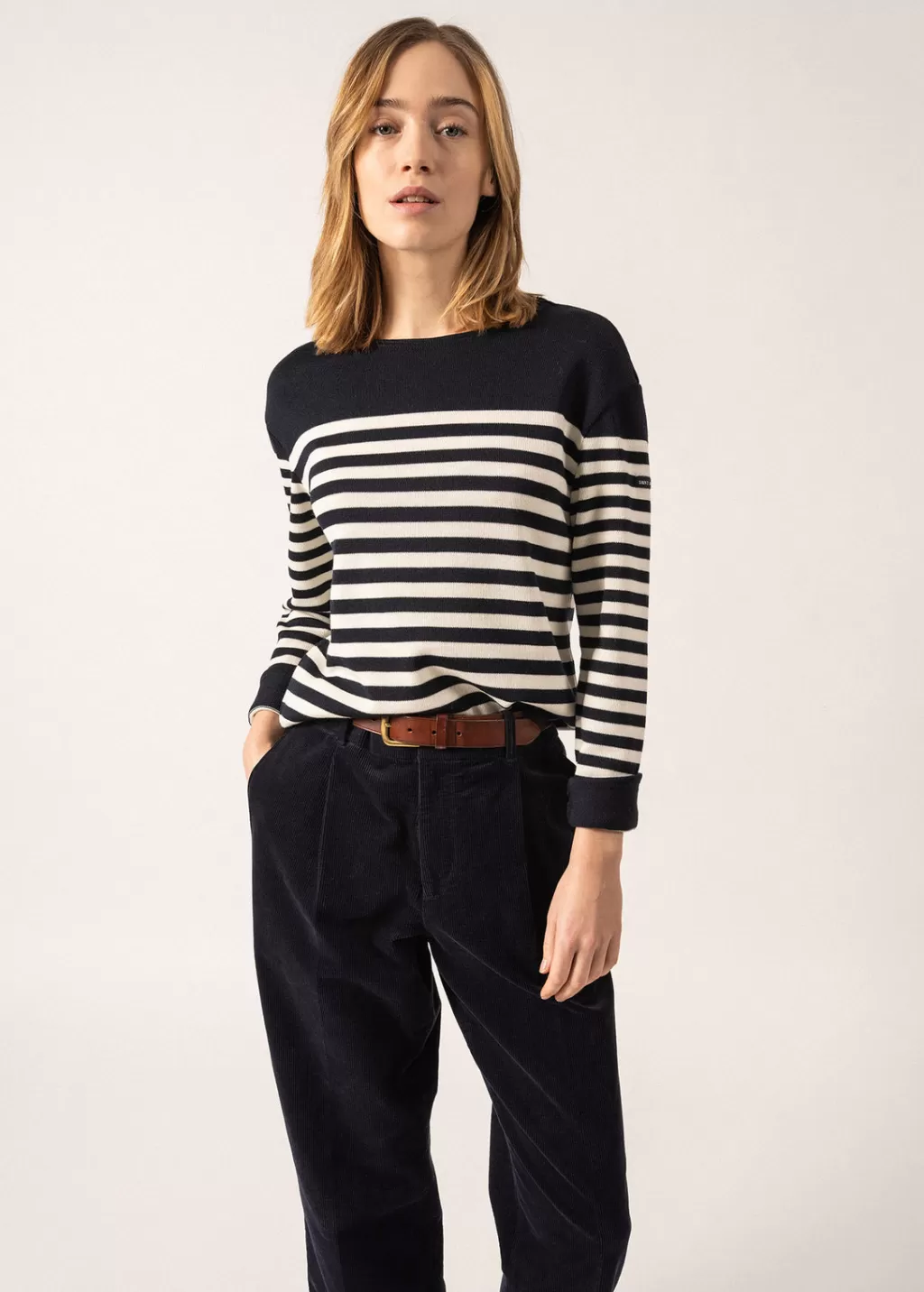 Hot Saint James Ecrins Striped Jumper Navy/ecume