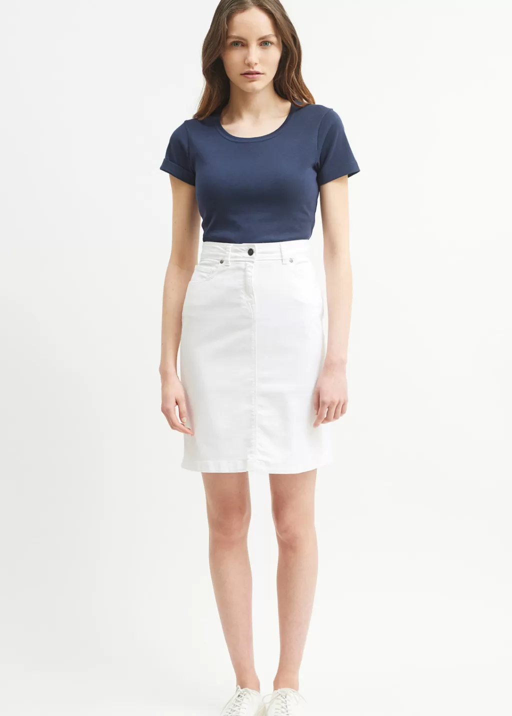 Best Sale Saint James Elfy regular skirt Blanc