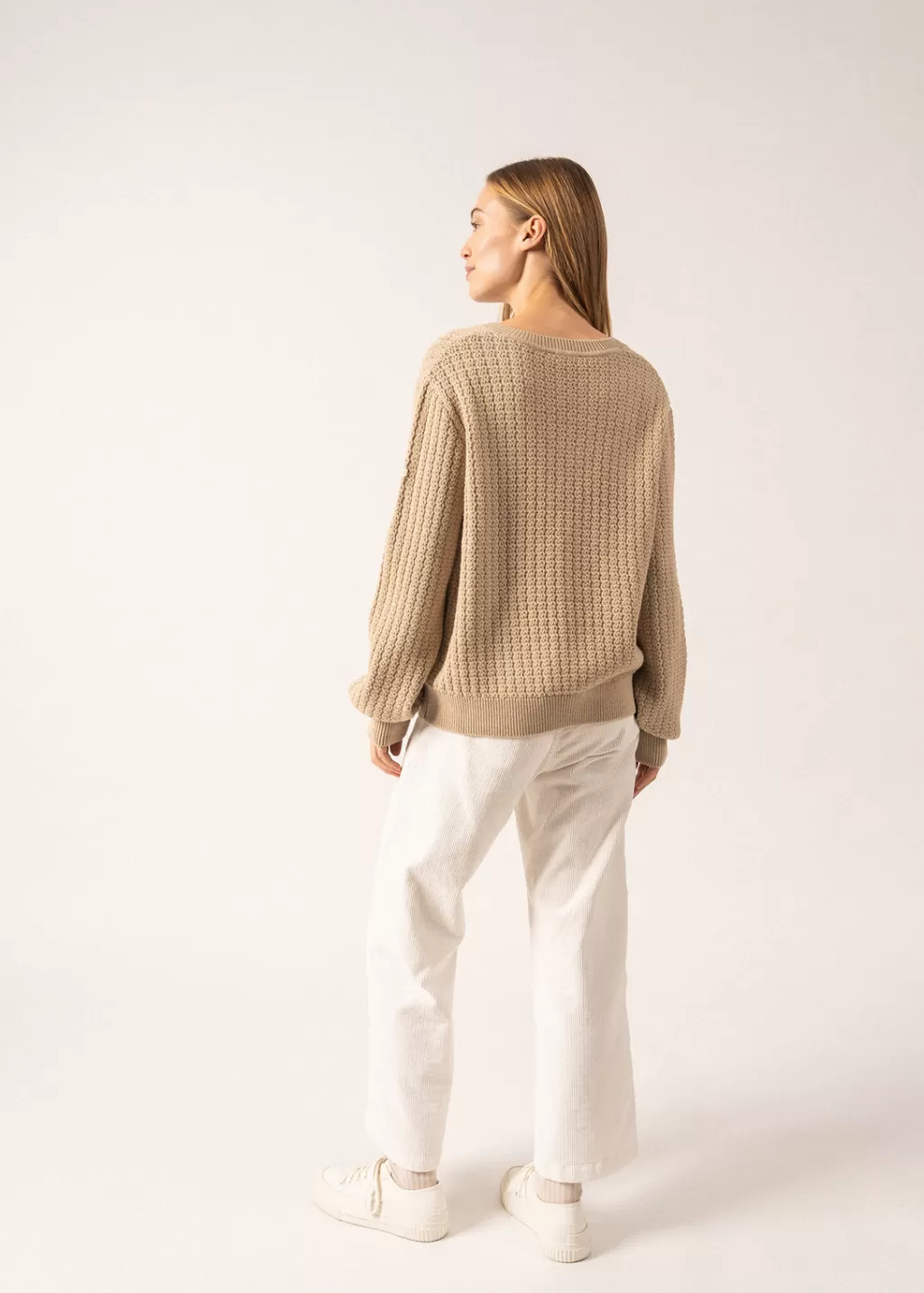 Fashion Saint James Fairlie V-neck Jumper Beige