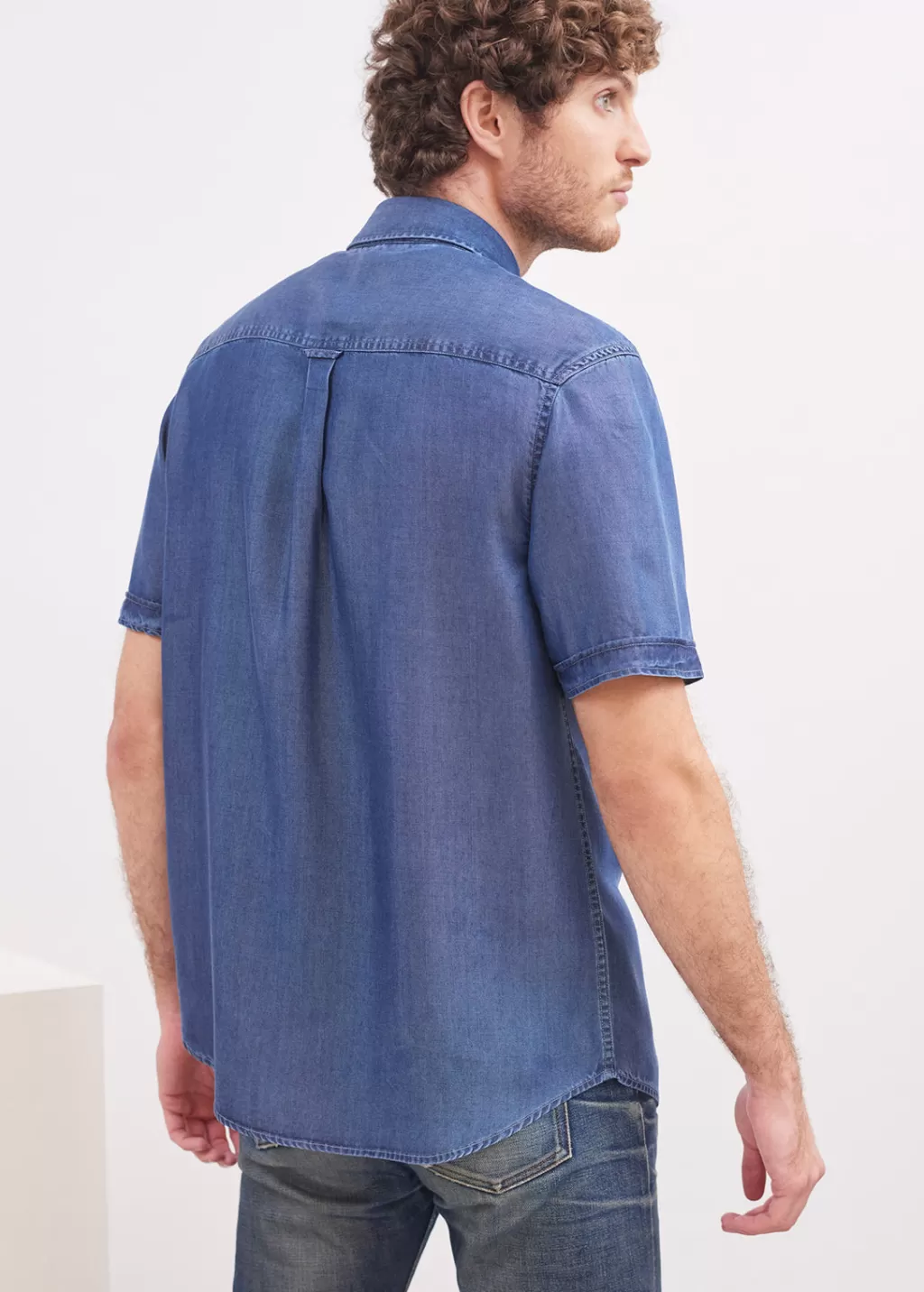 Discount Saint James Frederic short sleeve shirt Chambray