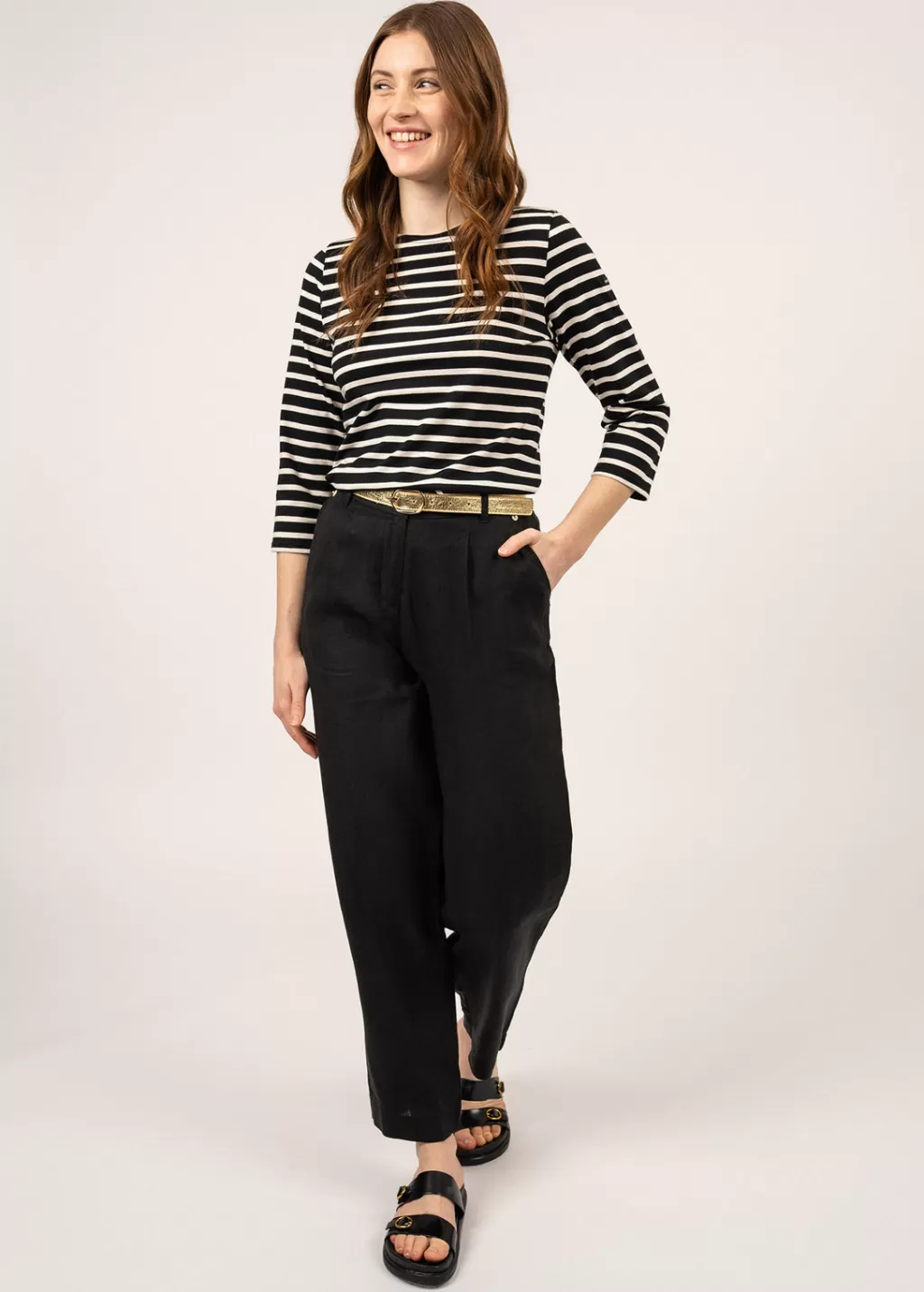 Hot Saint James Galathée striped sailor shirt Noir/ecru