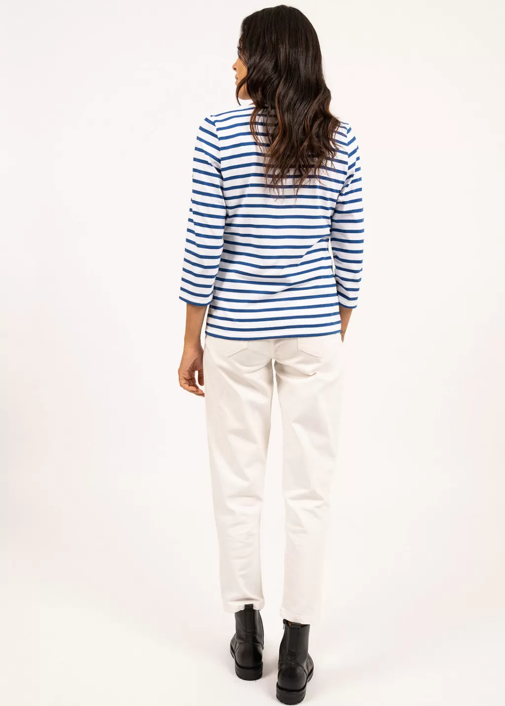 Cheap Saint James Galathée striped sailor shirt Neige/gitane