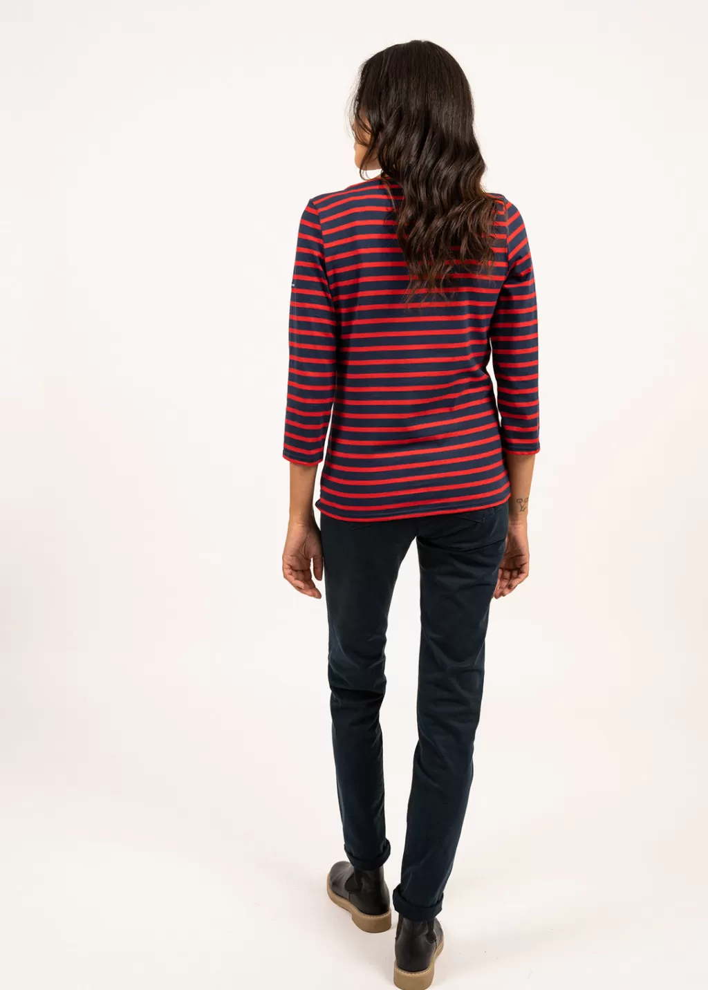 Online Saint James Galathée striped sailor shirt Marine/tulipe