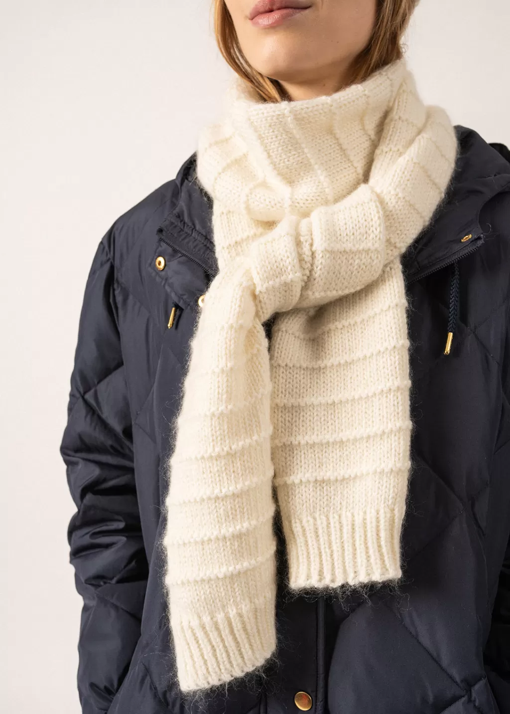 Store Saint James Grisons Mohair Scarf Blancd'hiver