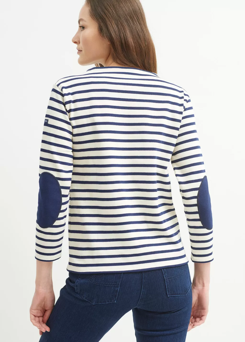 Sale Saint James Guildo boat neck striped sailor shirt Ecru/marine