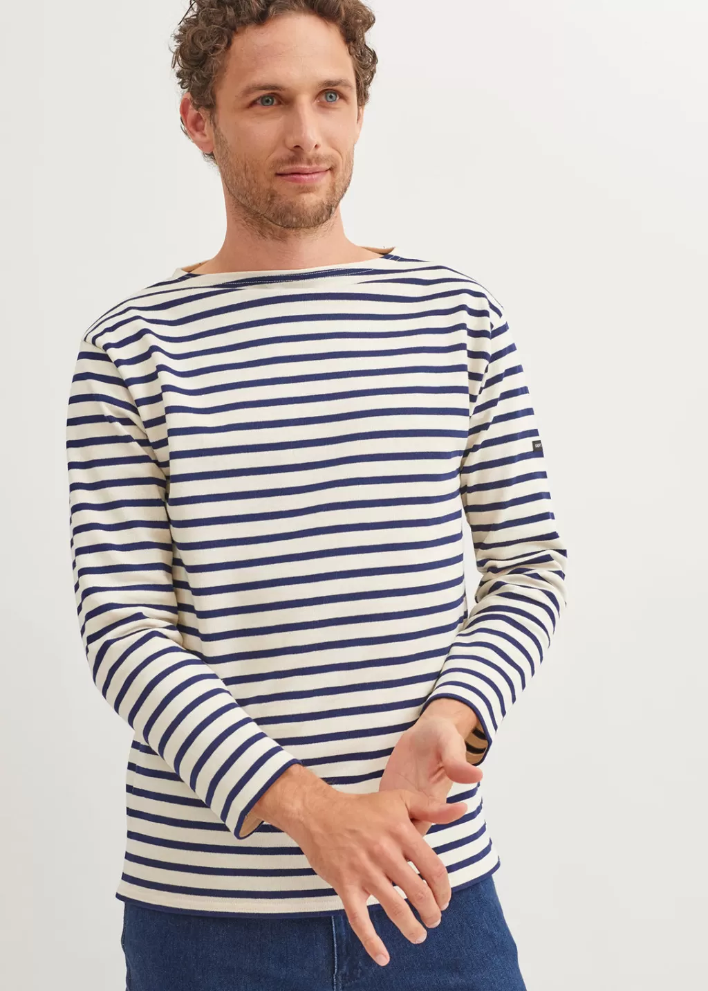 Best Sale Saint James Guildo striped sailor shirt Ecru/marine