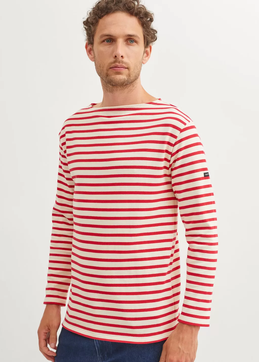 Online Saint James Guildo striped sailor shirt Ecru/tulipe