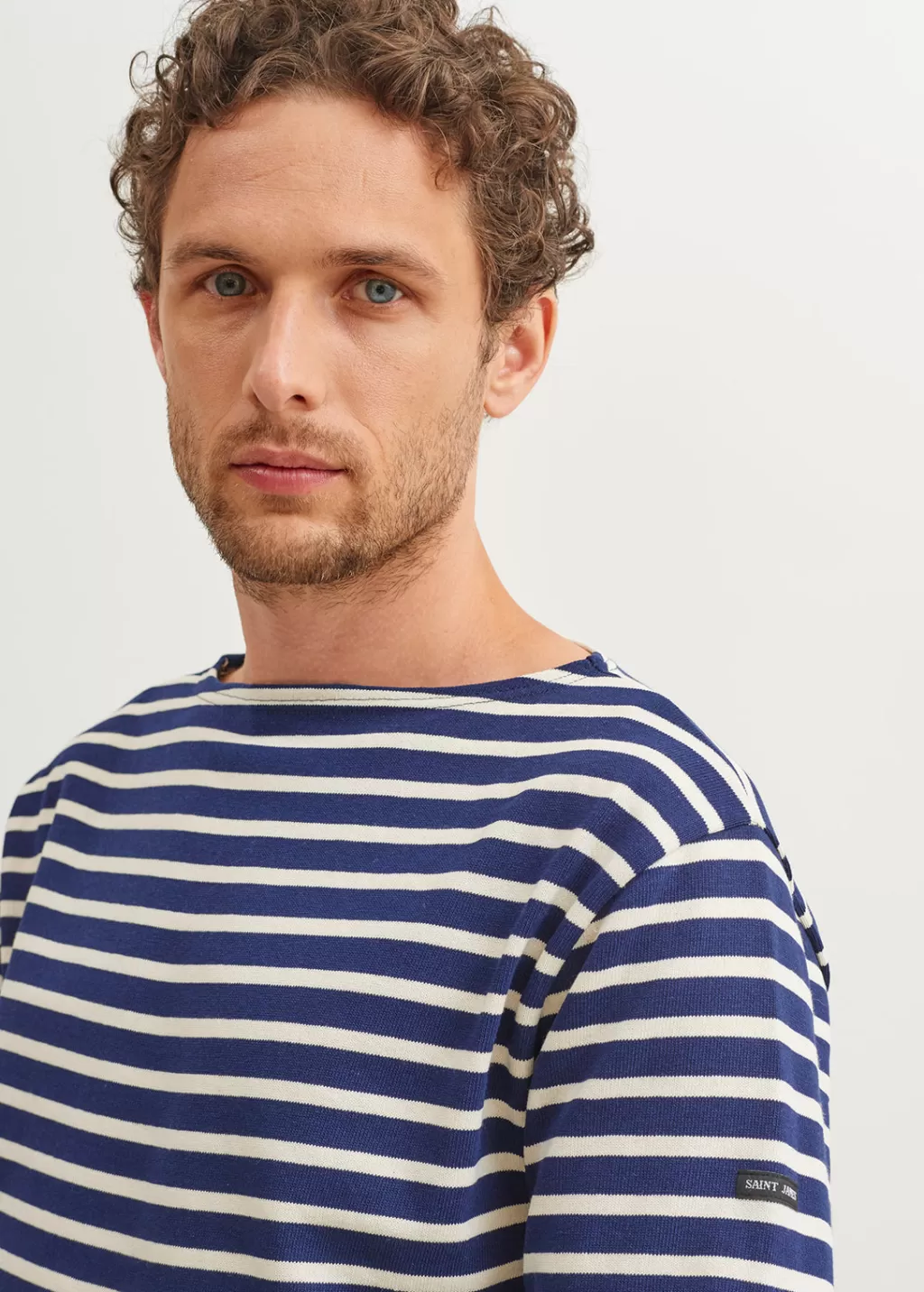 Hot Saint James Guildo striped sailor shirt Marine/ecru