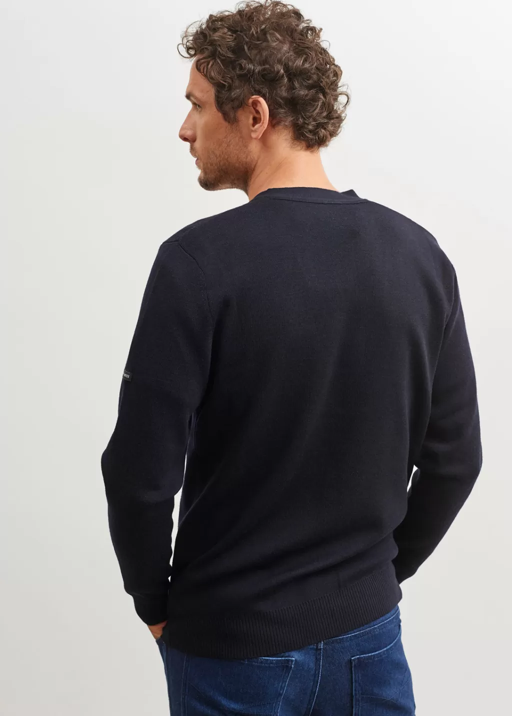 Outlet Saint James Guingamp buttoned cardigan Navy