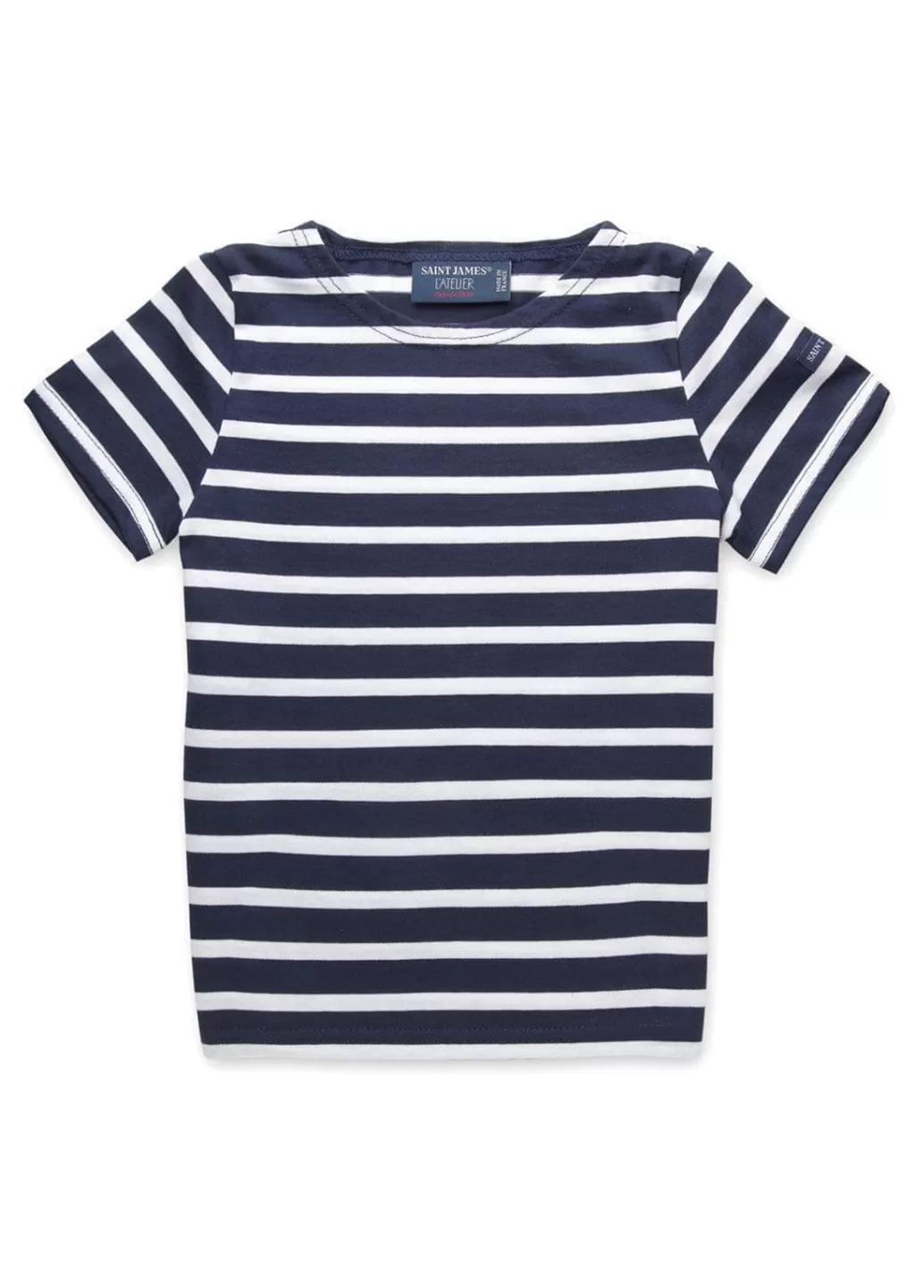 Cheap Saint James Levant striped t-shirt for kids Marine/neige