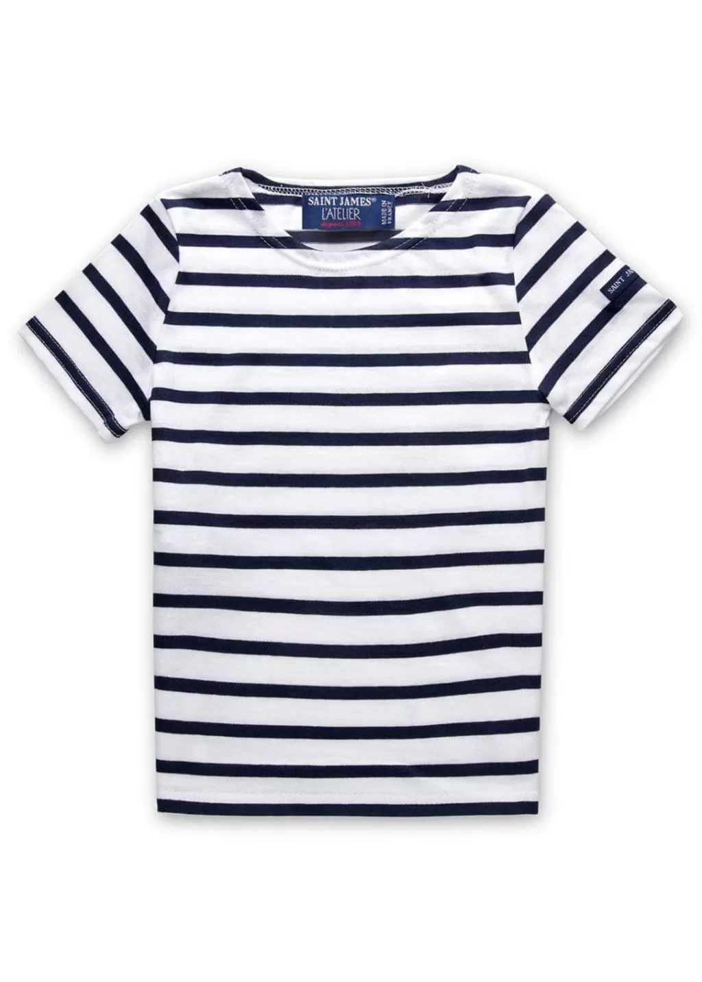 Discount Saint James Levant striped t-shirt for kids Neige/marine