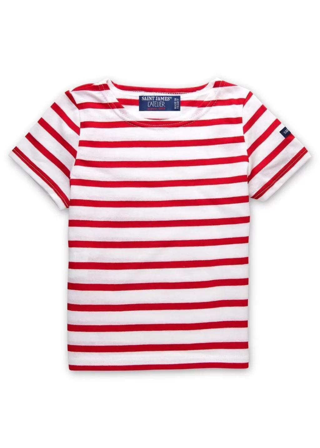 Cheap Saint James Levant striped t-shirt for kids Neige/tulipe