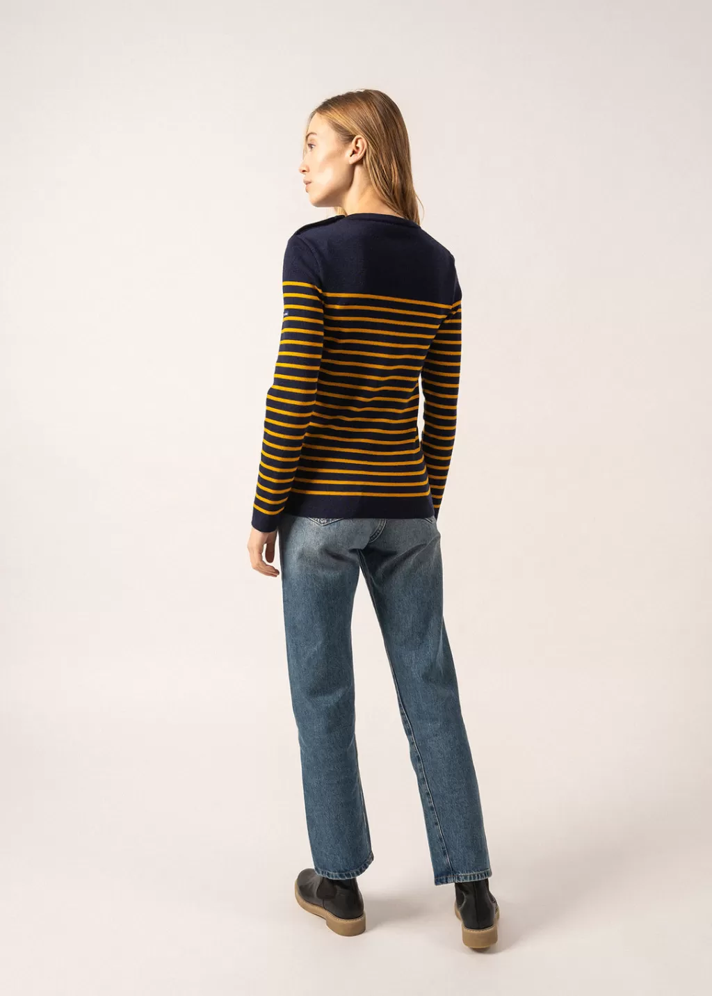 Online Saint James Marée authentic striped sailor jumper Insigne/ambre