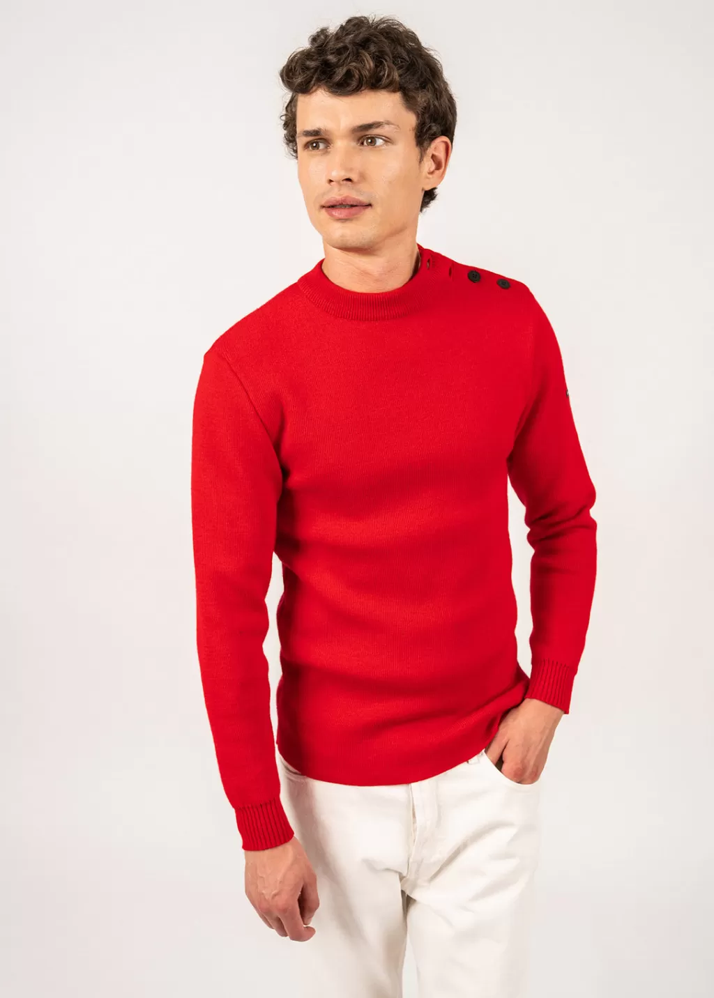 Sale Saint James Matelot authentic sailor jumper Rouge