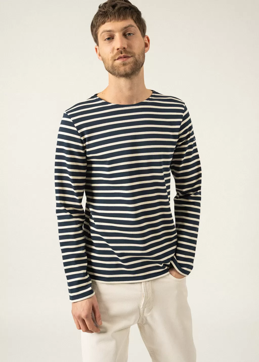 Best Saint James Meridien unisex striped sailor shirt Marine/ecru