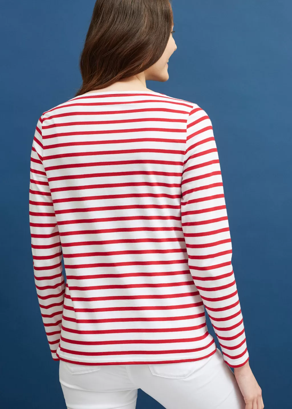 Store Saint James Minquidame striped sailor shirt Neige/tulipe