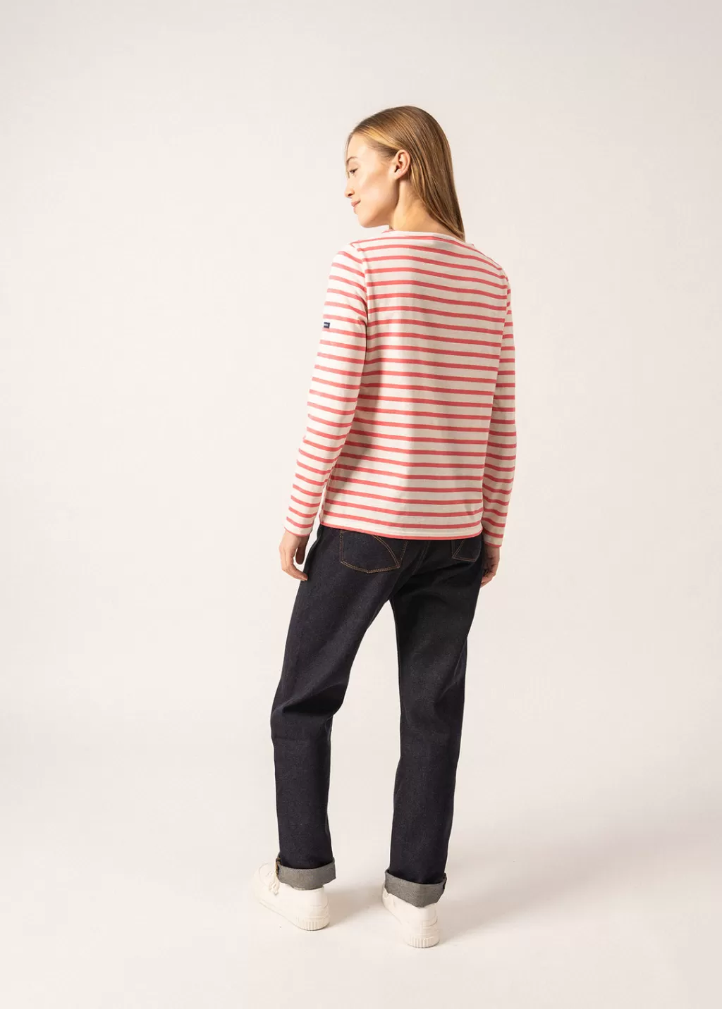 Outlet Saint James Minquidame striped sailor shirt Ecume/doly