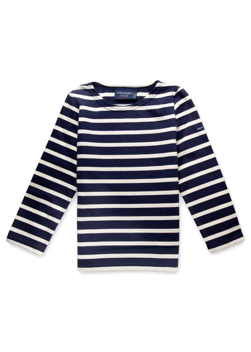 Online Saint James Minquiers striped sailor shirt for kids Marine/ecru